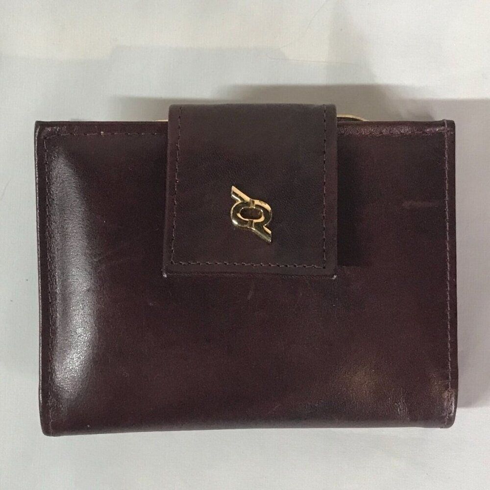 Vintage 70s Rolfs Womans Wallet Bifold Leather Coin Purse Brown NEW